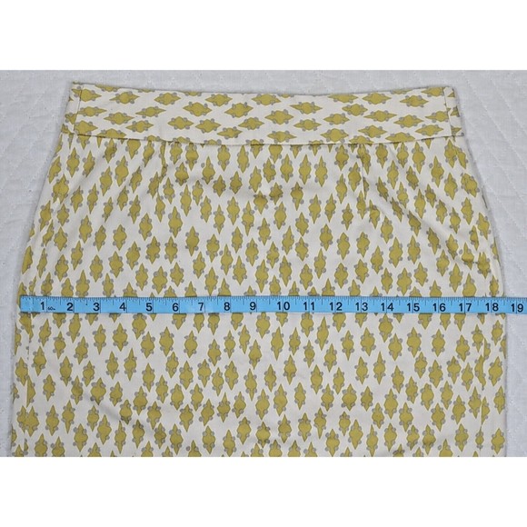 J.Crew Women's Stretch Skirt Size 6 Geometric Diamond Print Knee Length Pencil - Picture 8 of 12